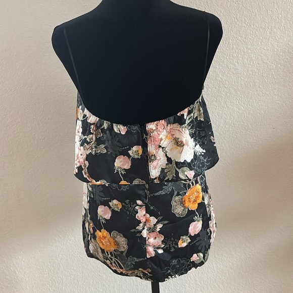 WAYF Strapless Tiered Flowing Floral Print Top 0101 - Picture 8 of 12